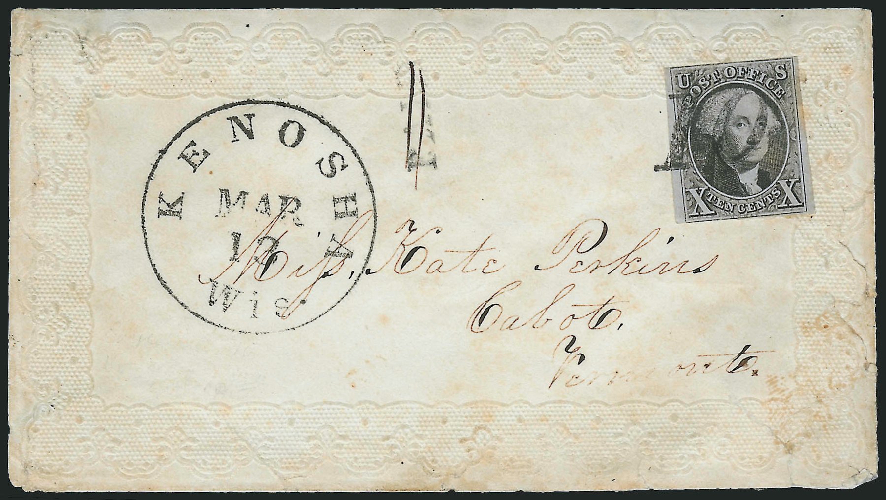 US Stamp Prices Scott Catalogue #2: 1847 10c Franklin. Robert Siegel Auction Galleries, Oct 2008, Sale 963, Lot 76