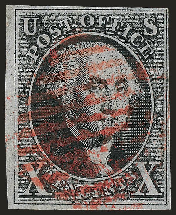 Costs of US Stamp Scott Catalogue # 2: 1847 10c Franklin. Robert Siegel Auction Galleries, Dec 2008, Sale 967, Lot 4076