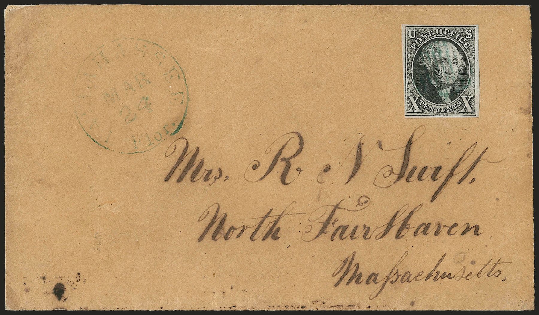 Price of US Stamp Scott Catalogue # 2 - 10c 1847 Franklin. Robert Siegel Auction Galleries, Jun 2010, Sale 989, Lot 46