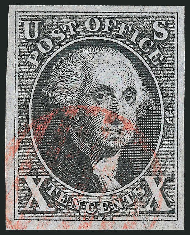 US Stamps Values Scott Catalogue #2: 1847 10c Franklin. Robert Siegel Auction Galleries, Oct 2010, Sale 997, Lot 5096