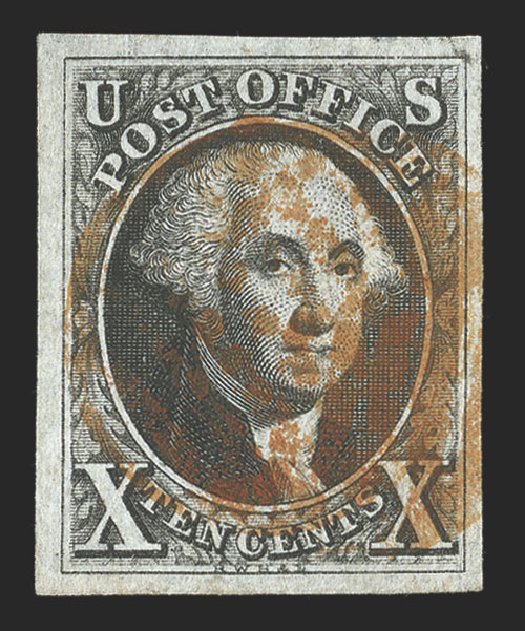 Value of US Stamp Scott Catalog 2 - 10c 1847 Franklin. Spink Shreves Galleries, Jul 2012, Sale 140, Lot 26