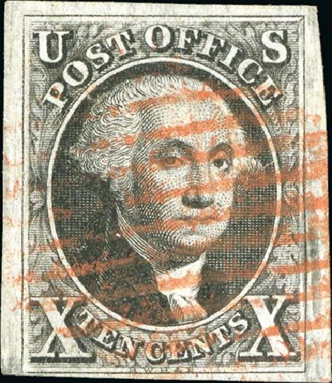 US Stamps Value Scott Cat. # 2 - 1847 10c Franklin. Spink Shreves Galleries, Jan 2015, Sale 150, Lot 16