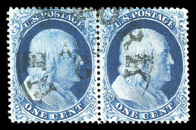 Costs of US Stamps Scott Catalogue # 20 - 1857 1c Franklin. Matthew Bennett International, Sep 2012, Sale 345, Lot 47