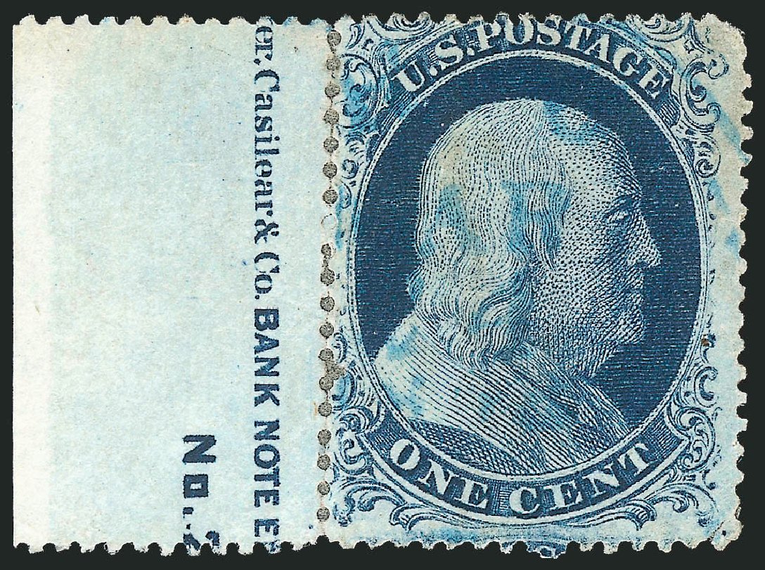US Stamp Price Scott Catalog #20 - 1c 1857 Franklin. Robert Siegel Auction Galleries, Mar 2011, Sale 1006, Lot 1057