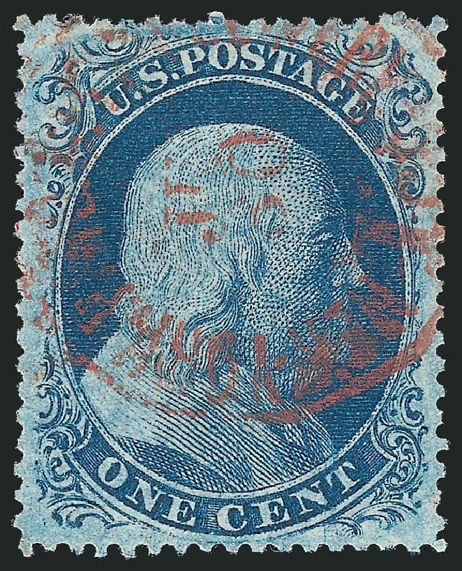 Cost of US Stamps Scott Catalogue #20 - 1c 1857 Franklin. Robert Siegel Auction Galleries, Mar 2011, Sale 1006, Lot 1577