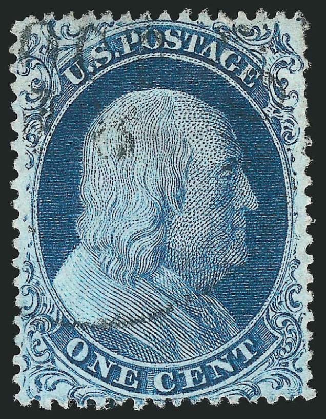 US Stamp Prices Scott Cat. 20 - 1857 1c Franklin. Robert Siegel Auction Galleries, Mar 2011, Sale 1006, Lot 1058