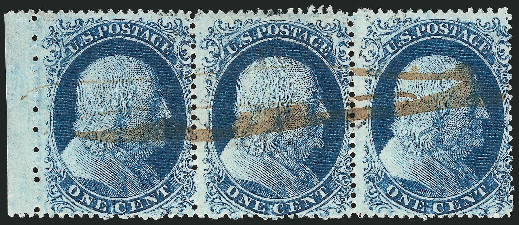 Price of US Stamps Scott Catalogue # 20 - 1857 1c Franklin. Robert Siegel Auction Galleries, Mar 2011, Sale 1006, Lot 1128