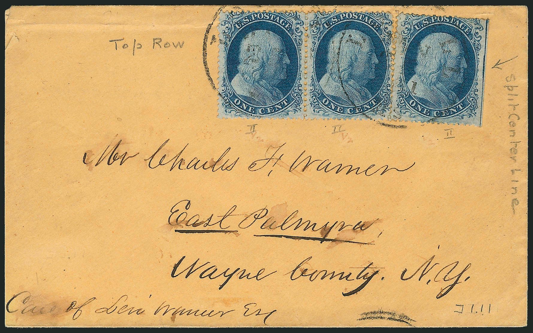 US Stamps Price Scott Catalogue # 20 - 1c 1857 Franklin. Robert Siegel Auction Galleries, Mar 2011, Sale 1006, Lot 1498