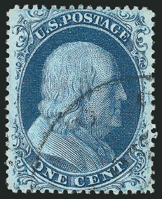 Value of US Stamp Scott Catalogue 20: 1857 1c Franklin. Robert Siegel Auction Galleries, Oct 2012, Sale 1032, Lot 3058