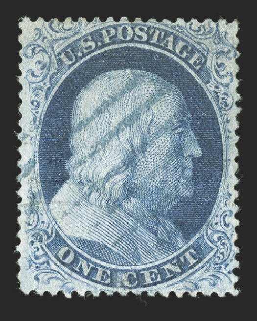 US Stamp Prices Scott Catalogue 20: 1c 1857 Franklin. Spink Shreves Galleries, Jul 2012, Sale 140, Lot 78
