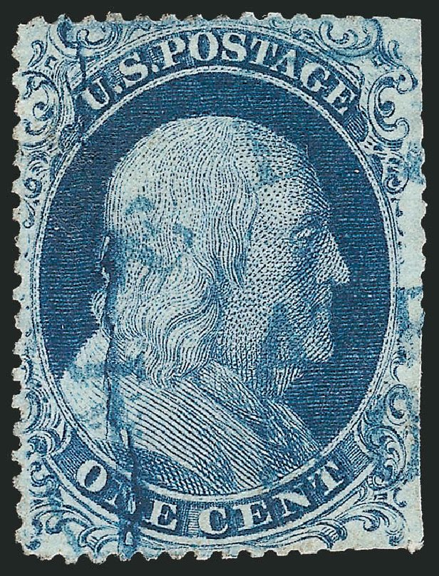 US Stamps Value Scott Catalogue # 20: 1c 1857 Franklin. Robert Siegel Auction Galleries, Mar 2011, Sale 1006, Lot 1069