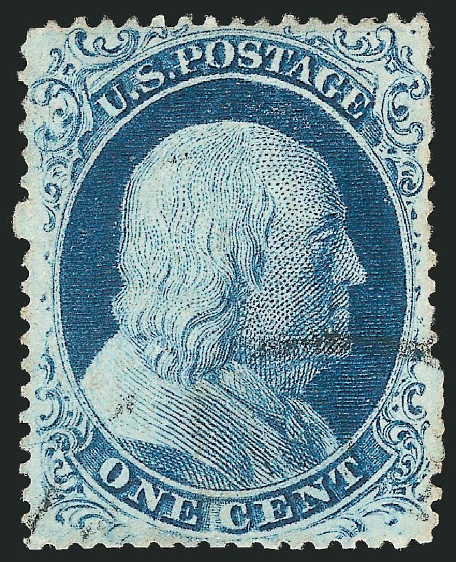 Values of US Stamps Scott Catalog #20 - 1857 1c Franklin. Robert Siegel Auction Galleries, Mar 2011, Sale 1006, Lot 1139