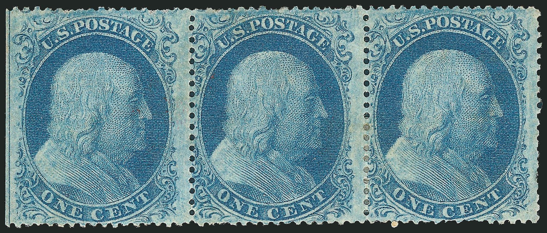 Value of US Stamps Scott Cat. # 20 - 1c 1857 Franklin. Robert Siegel Auction Galleries, Mar 2011, Sale 1006, Lot 1509
