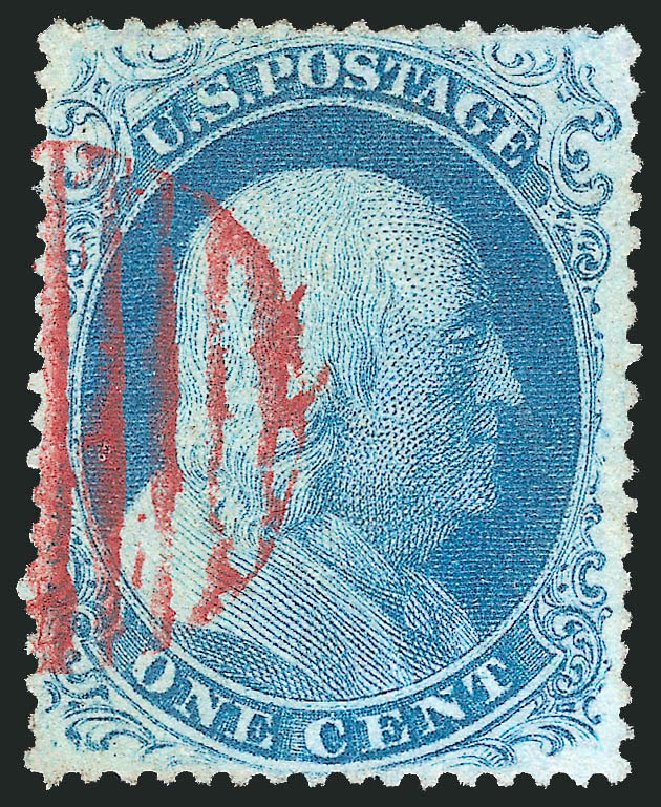 Cost of US Stamps Scott Catalogue # 20: 1c 1857 Franklin. Robert Siegel Auction Galleries, Dec 2013, Sale 1062, Lot 129