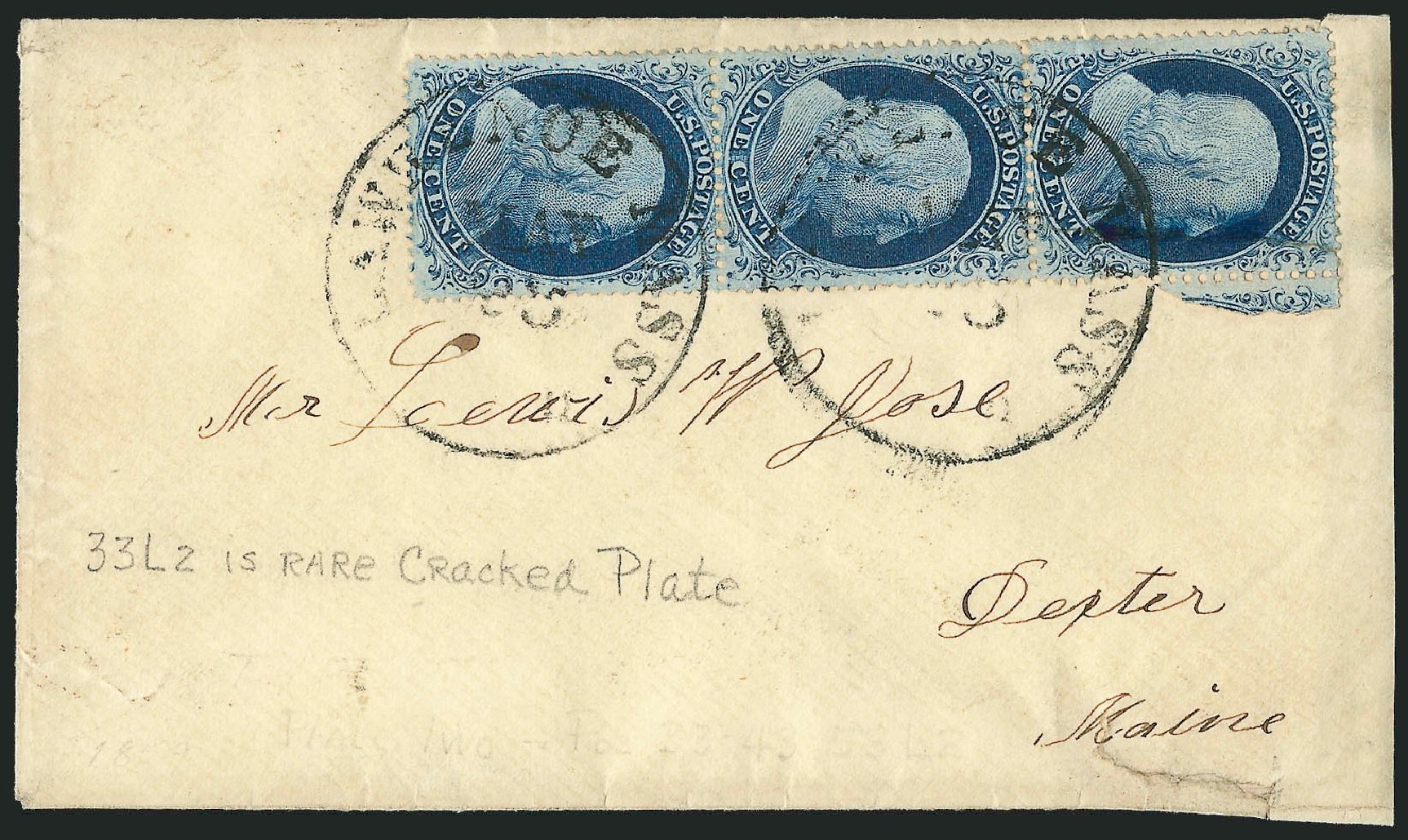 Costs of US Stamp Scott Catalogue #20 - 1c 1857 Franklin. Robert Siegel Auction Galleries, Mar 2011, Sale 1006, Lot 1070