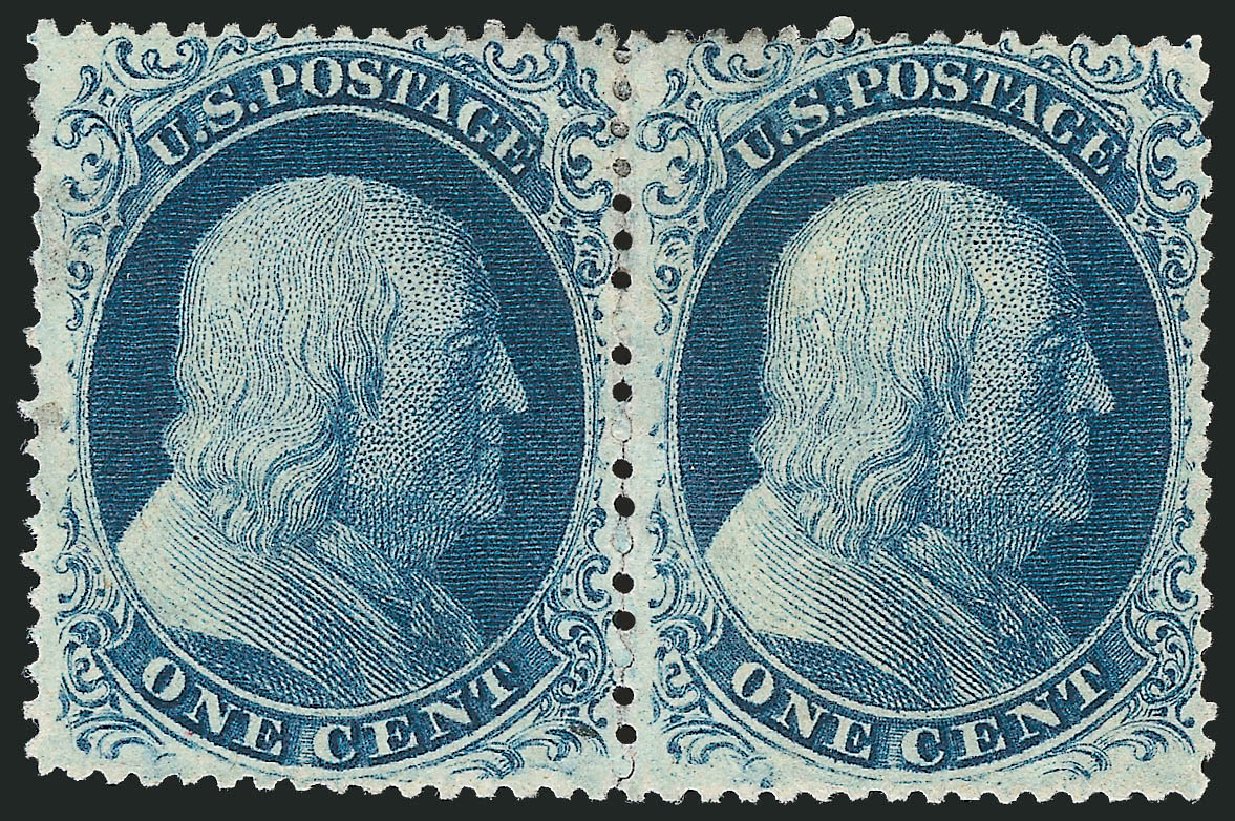 US Stamp Values Scott Catalogue 20: 1857 1c Franklin. Robert Siegel Auction Galleries, Mar 2011, Sale 1006, Lot 1130