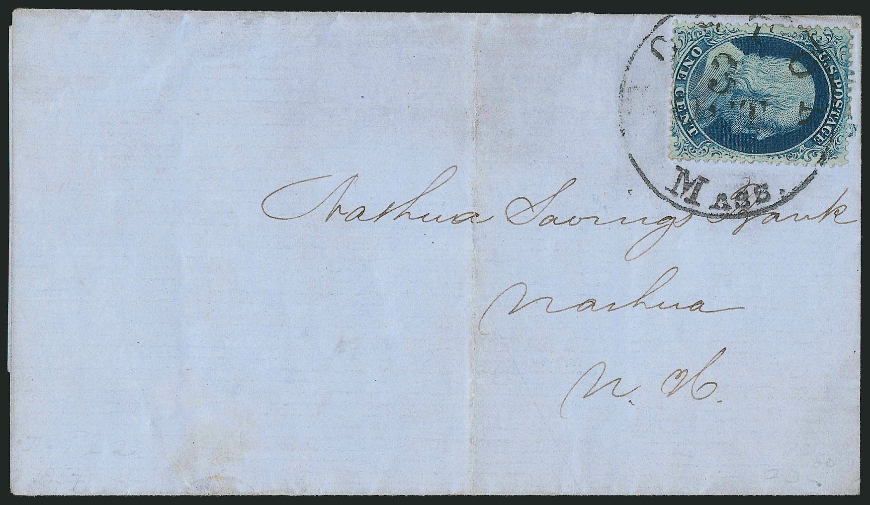 US Stamp Value Scott Cat. # 20 - 1c 1857 Franklin. Robert Siegel Auction Galleries, Nov 2014, Sale 1084, Lot 3100