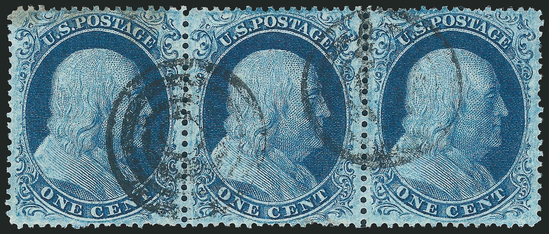 Costs of US Stamps Scott Cat. # 20 - 1857 1c Franklin. Robert Siegel Auction Galleries, Mar 2011, Sale 1006, Lot 1581