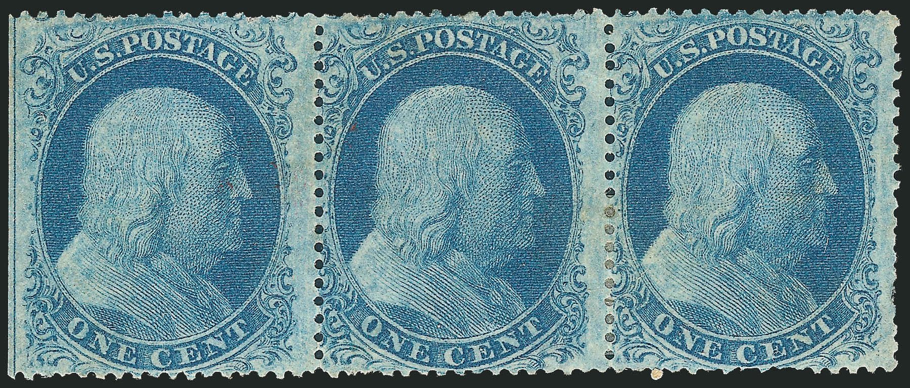 Values of US Stamps Scott Catalogue # 20 - 1857 1c Franklin. Robert Siegel Auction Galleries, Nov 2013, Sale 1061, Lot 3421