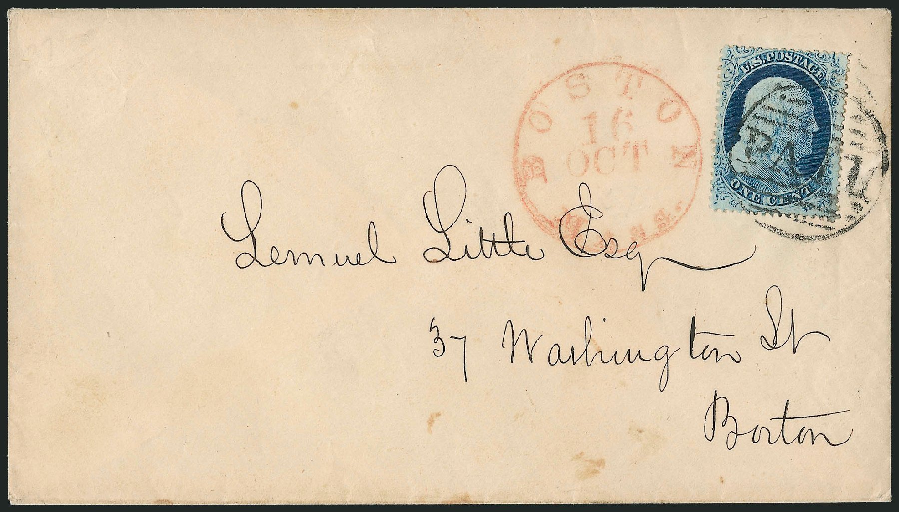 US Stamp Prices Scott # 20: 1857 1c Franklin. Robert Siegel Auction Galleries, Dec 2010, Sale 998, Lot 451