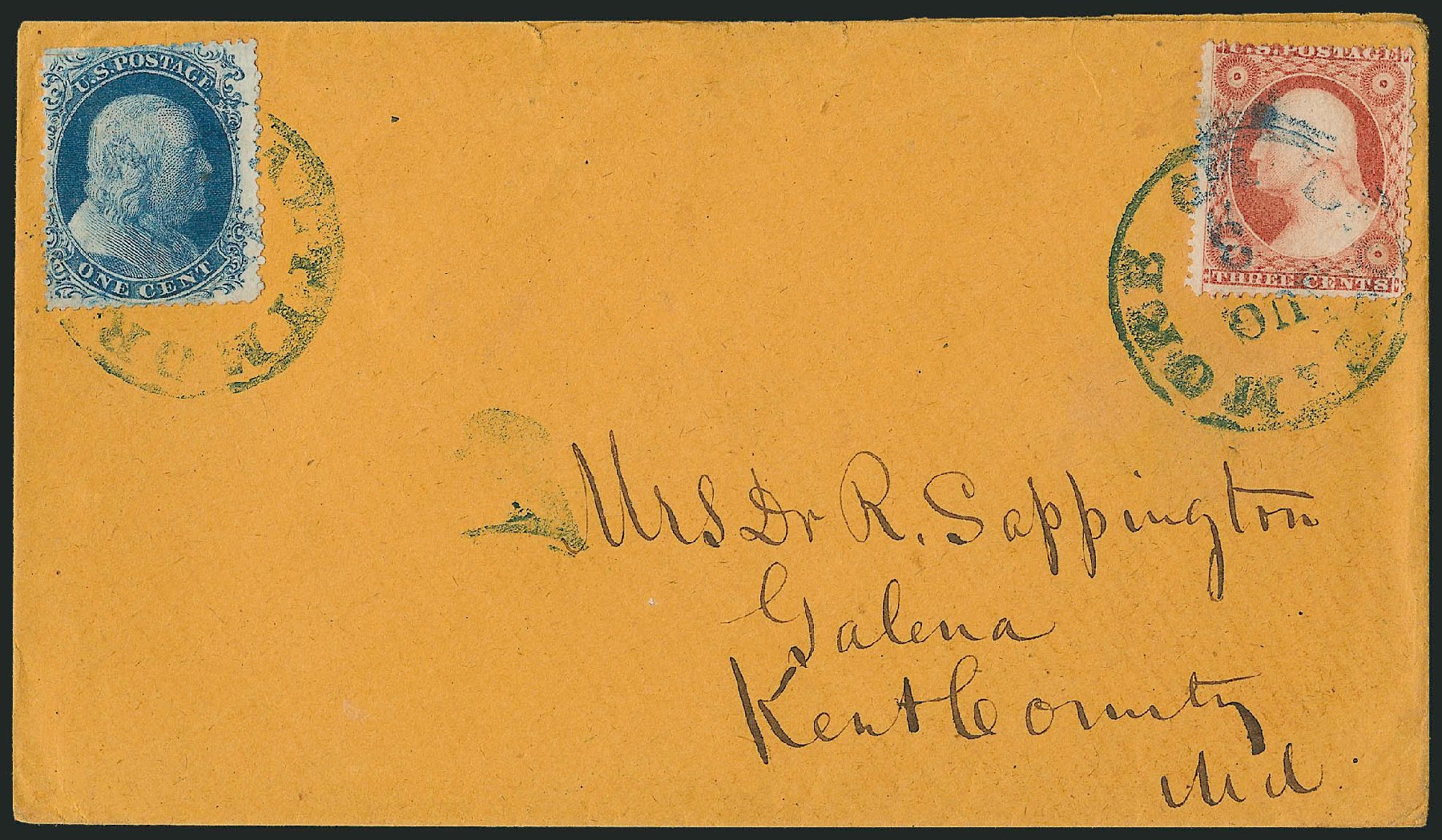Price of US Stamps Scott 20: 1c 1857 Franklin. Robert Siegel Auction Galleries, Mar 2011, Sale 1006, Lot 1584