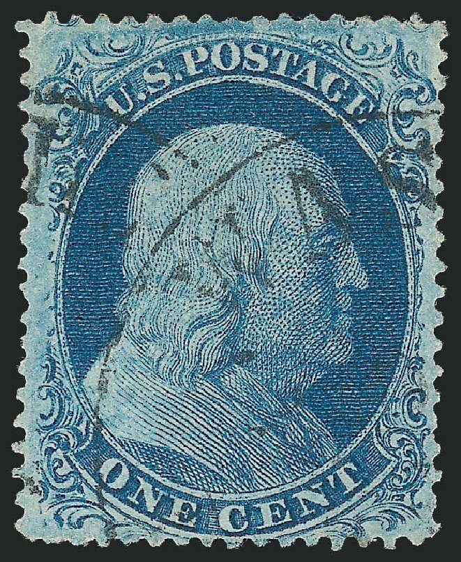 Value of US Stamp Scott Cat. # 20 - 1857 1c Franklin. Robert Siegel Auction Galleries, Mar 2012, Sale 1019, Lot 364