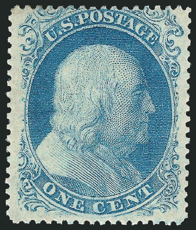 Value of US Stamps Scott # 20 - 1c 1857 Franklin. Robert Siegel Auction Galleries, Jun 2009, Sale 975, Lot 1164
