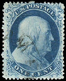 US Stamps Value Scott Cat. 20 - 1c 1857 Franklin. Regency-Superior, Nov 2014, Sale 108, Lot 85