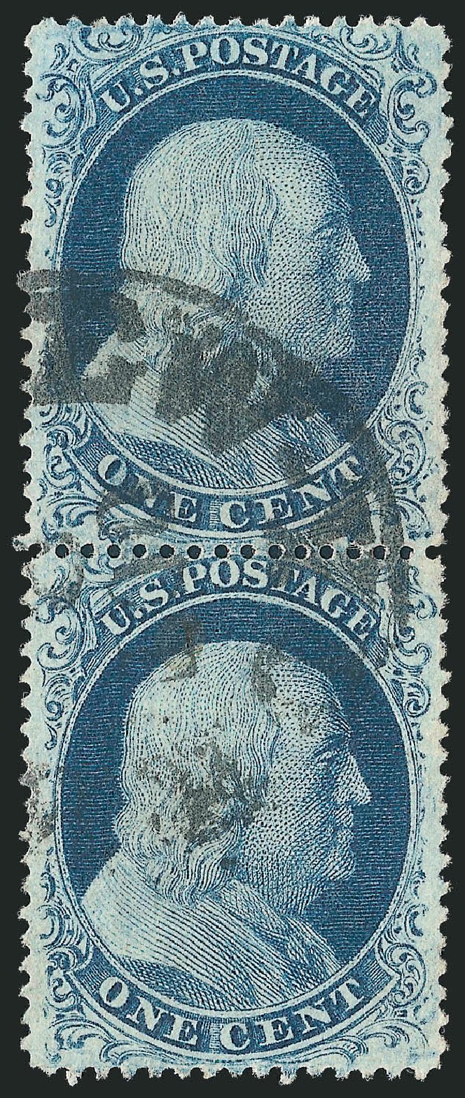 US Stamps Prices Scott Catalogue #20: 1857 1c Franklin. Robert Siegel Auction Galleries, Mar 2011, Sale 1006, Lot 1062