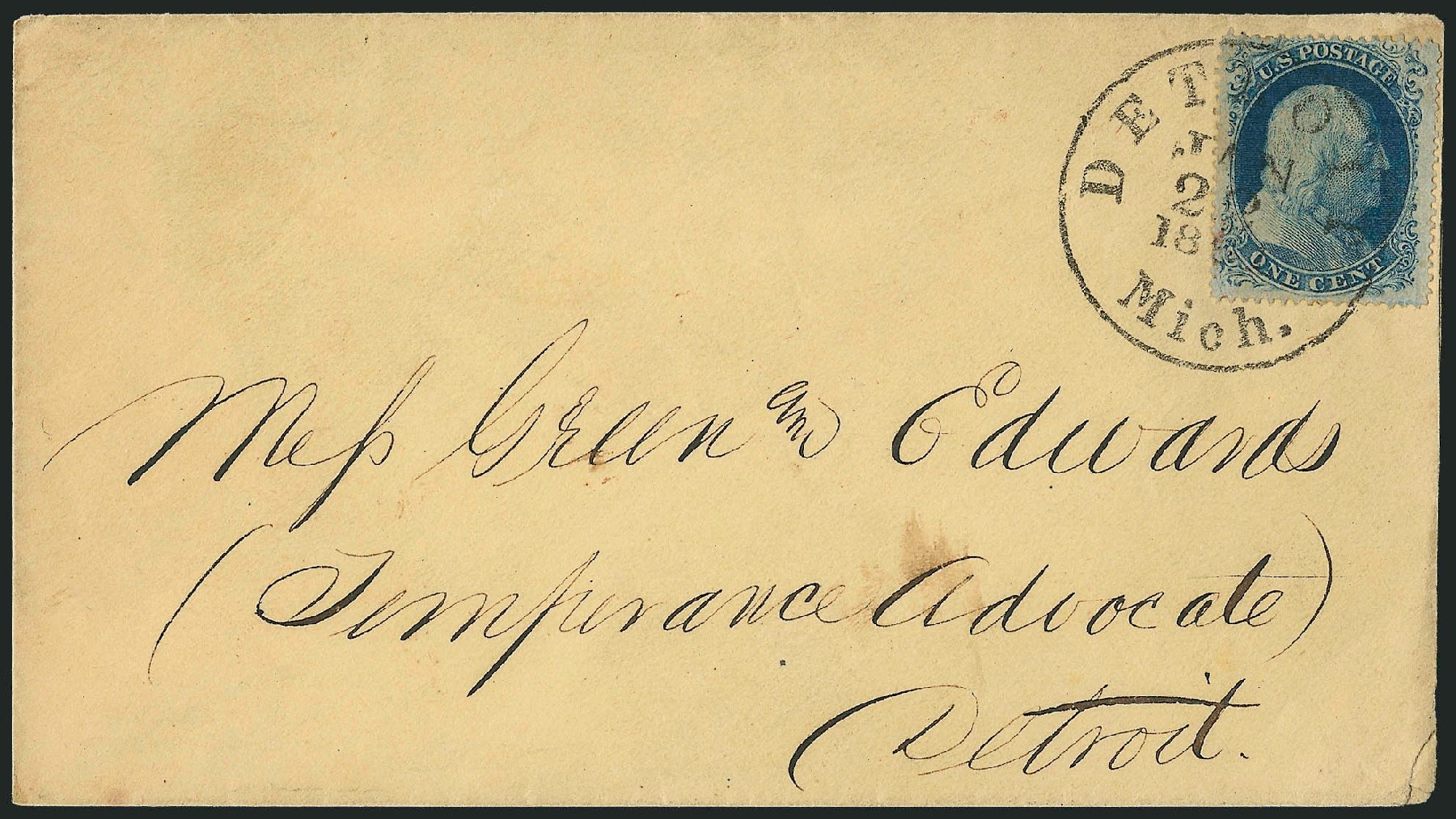 Price of US Stamps Scott Catalogue # 20 - 1c 1857 Franklin. Robert Siegel Auction Galleries, Mar 2011, Sale 1006, Lot 1582