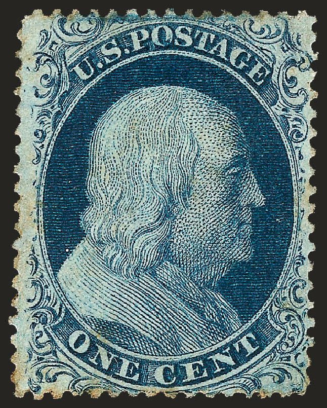 Value of US Stamp Scott Catalogue #20: 1857 1c Franklin. Robert Siegel Auction Galleries, Sep 2008, Sale 962, Lot 2262
