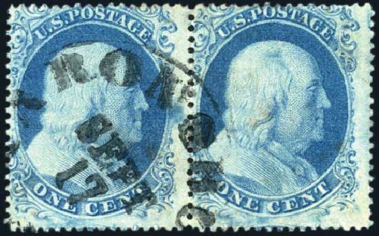 Cost of US Stamps Scott Catalog #20: 1c 1857 Franklin. Harmer-Schau Auction Galleries, Jun 2008, Sale 78, Lot 1263