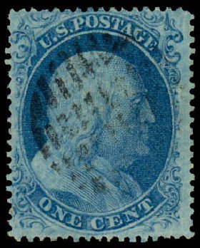 Cost of US Stamps Scott Catalogue # 20 - 1c 1857 Franklin. Daniel Kelleher Auctions, Sep 2013, Sale 639, Lot 1013