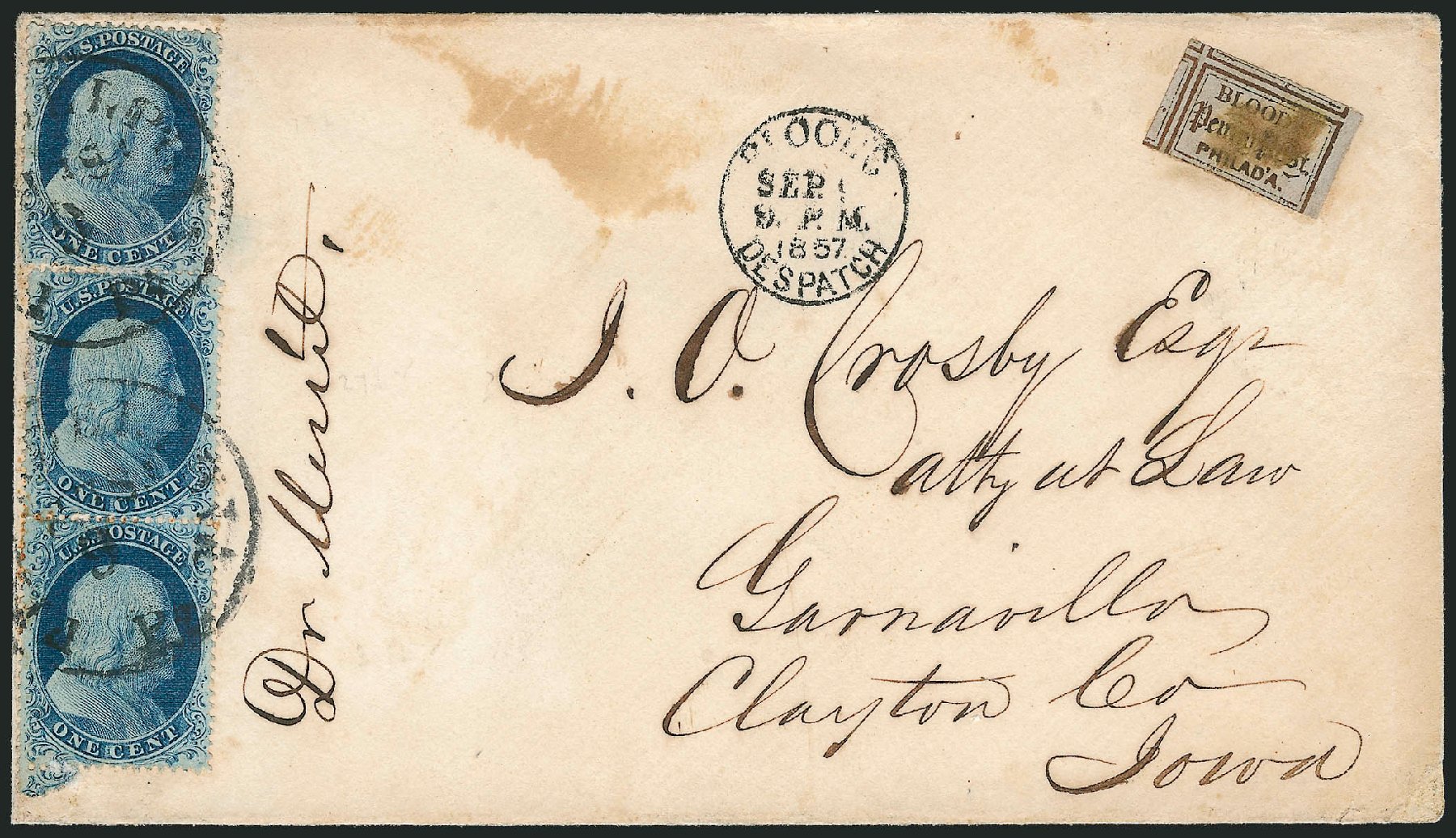 Price of US Stamp Scott #20 - 1857 1c Franklin. Robert Siegel Auction Galleries, Mar 2011, Sale 1006, Lot 1083