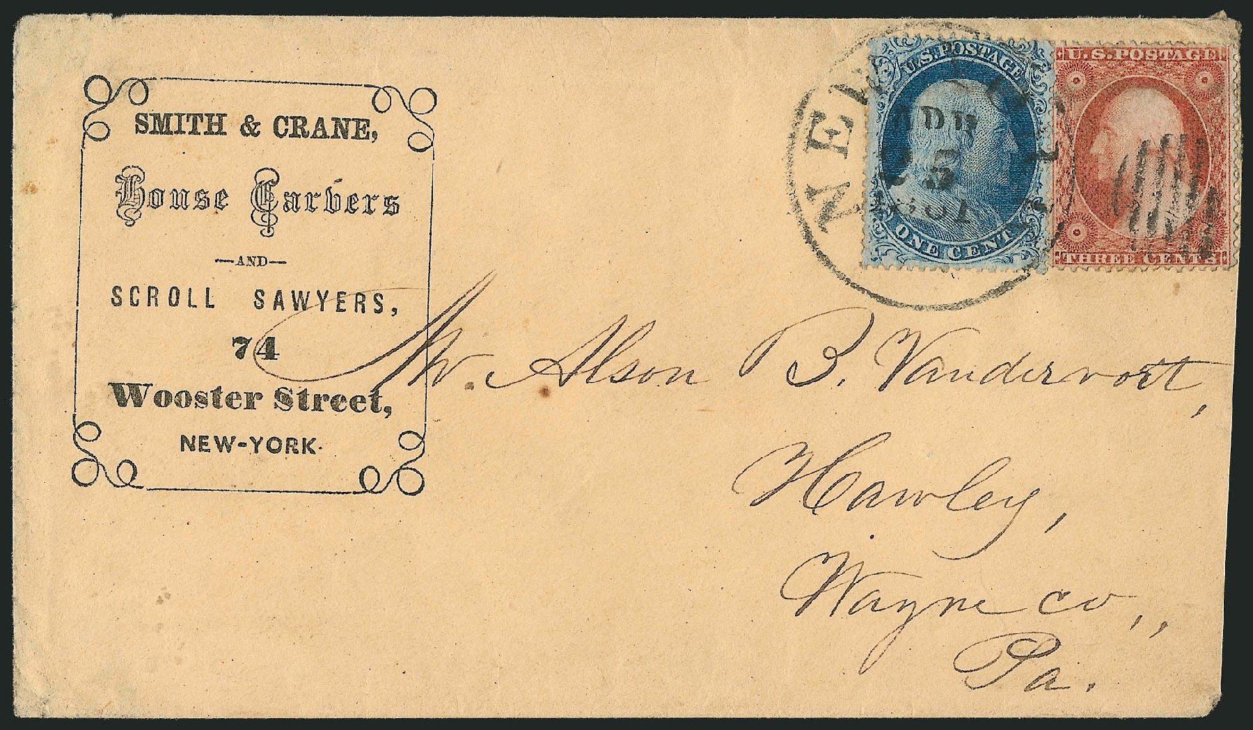 Price of US Stamp Scott Catalog #20 - 1857 1c Franklin. Robert Siegel Auction Galleries, Mar 2011, Sale 1006, Lot 1433