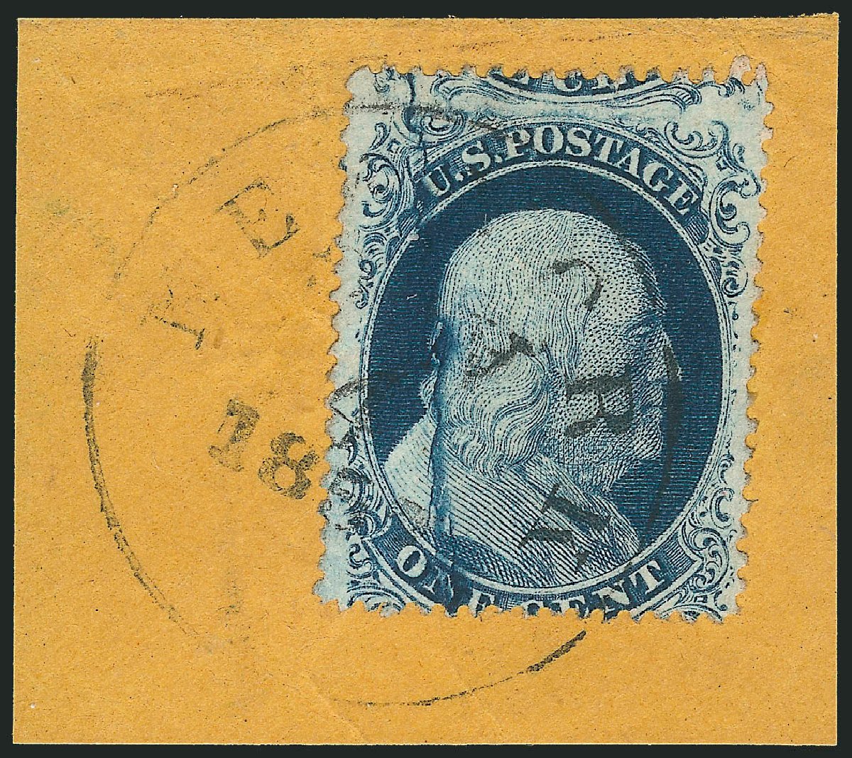 Prices of US Stamp Scott Cat. 20: 1857 1c Franklin. Robert Siegel Auction Galleries, Dec 2011, Sale 1017, Lot 123