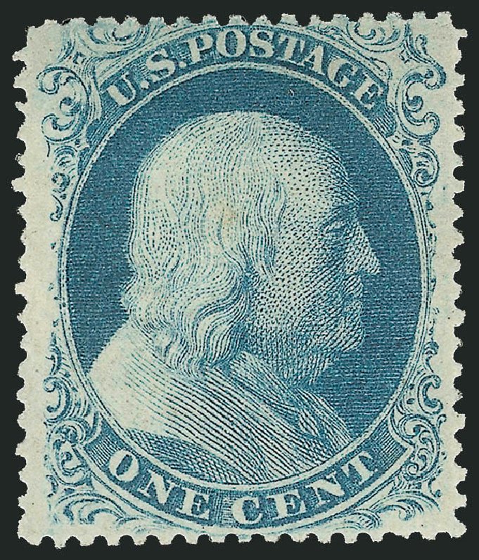 Cost of US Stamp Scott Catalogue # 20 - 1857 1c Franklin. Robert Siegel Auction Galleries, Oct 2008, Sale 963, Lot 323
