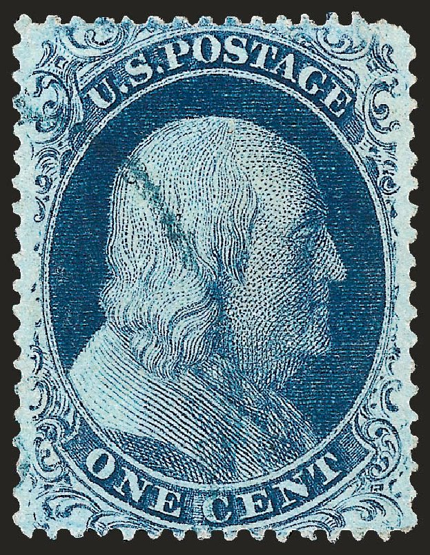 Value of US Stamp Scott Catalog 20: 1c 1857 Franklin. Robert Siegel Auction Galleries, Dec 2008, Sale 967, Lot 4113