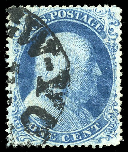 Costs of US Stamps Scott Catalog 20: 1857 1c Franklin. Matthew Bennett International, May 2014, Sale 350, Lot 46