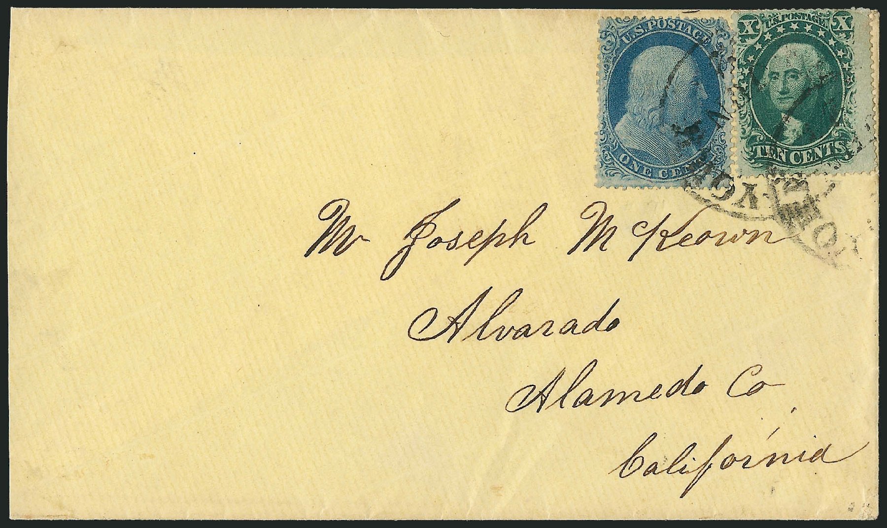 US Stamp Value Scott Catalogue # 20 - 1857 1c Franklin. Robert Siegel Auction Galleries, Mar 2011, Sale 1006, Lot 1586