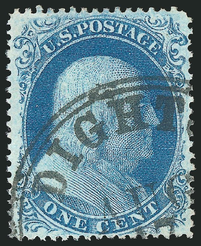 Values of US Stamp Scott Catalog 20: 1857 1c Franklin. Robert Siegel Auction Galleries, Jul 2013, Sale 1050, Lot 126