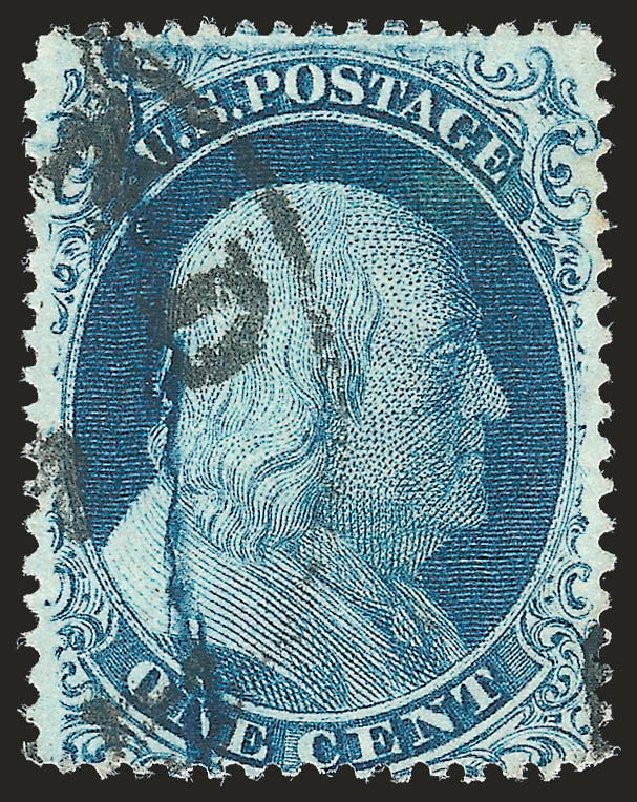 US Stamps Values Scott Catalogue 20: 1857 1c Franklin. Robert Siegel Auction Galleries, Jun 2009, Sale 975, Lot 1166