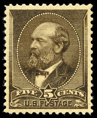 Price of US Stamps Scott Cat. # 205 - 5c 1882 Garfield. Matthew Bennett International, Mar 2012, Sale 344, Lot 4387