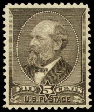 Cost of US Stamp Scott Catalog #205 - 5c 1882 Garfield. Daniel Kelleher Auctions, Mar 2014, Sale 648, Lot 2088