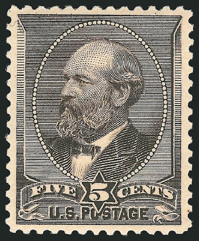 US Stamps Price Scott Catalogue #205: 1882 5c Garfield. Robert Siegel Auction Galleries, Apr 2015, Sale 1096, Lot 358