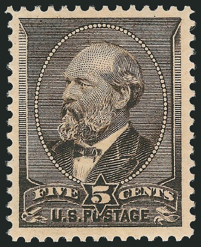 US Stamp Prices Scott Catalog # 205: 1882 5c Garfield. Robert Siegel Auction Galleries, Nov 2013, Sale 1061, Lot 3629