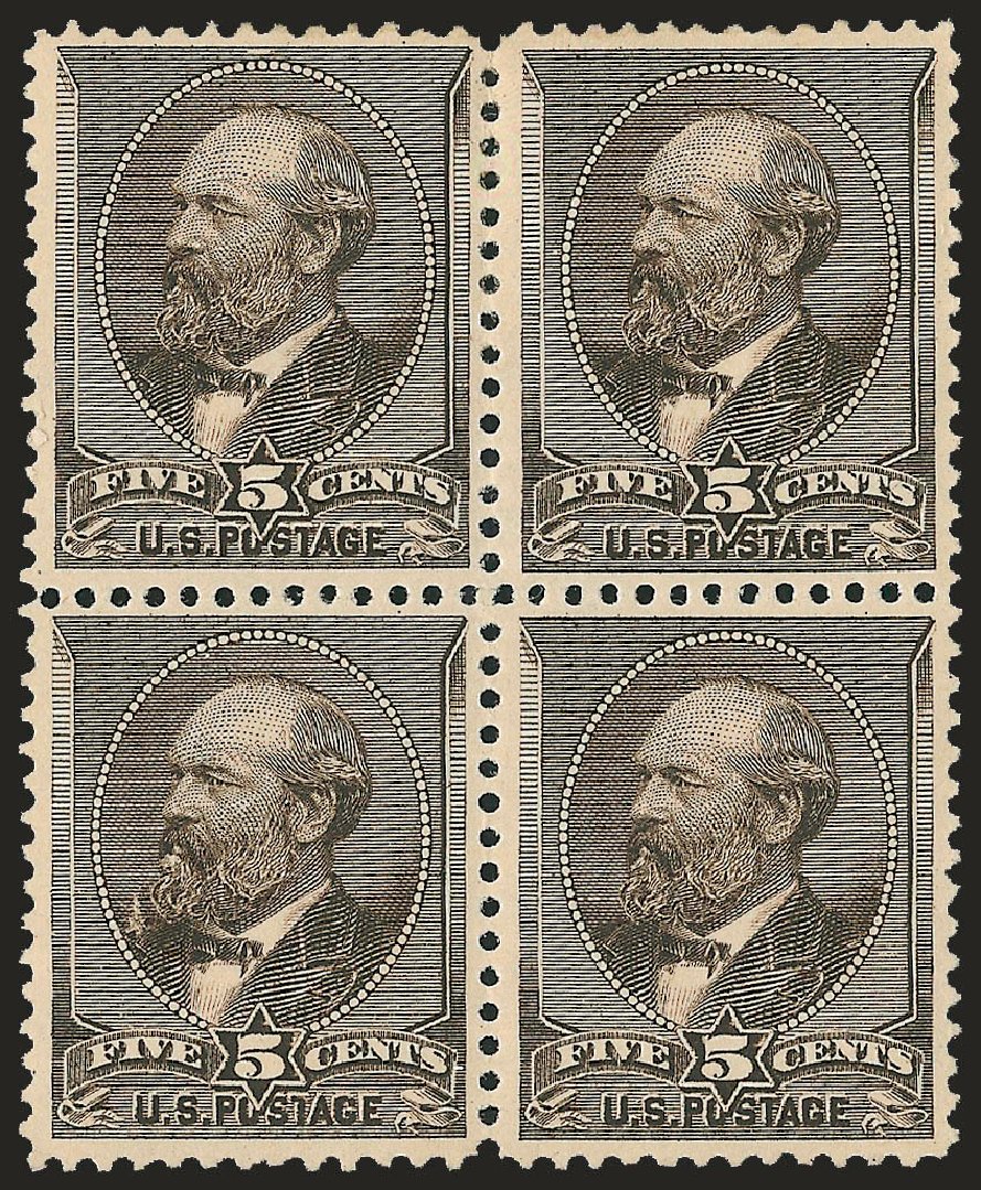 Price of US Stamps Scott #205 - 5c 1882 Garfield. Robert Siegel Auction Galleries, Sep 2009, Sale 976, Lot 1620