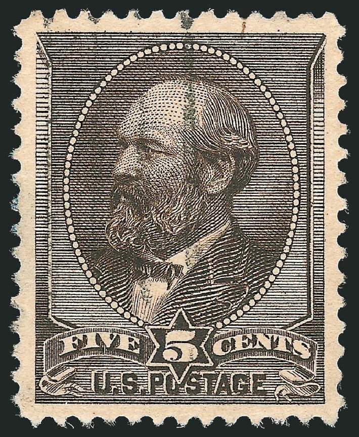 US Stamp Prices Scott Cat. # 205: 5c 1882 Garfield. Robert Siegel Auction Galleries, Nov 2012, Sale 1034, Lot 181
