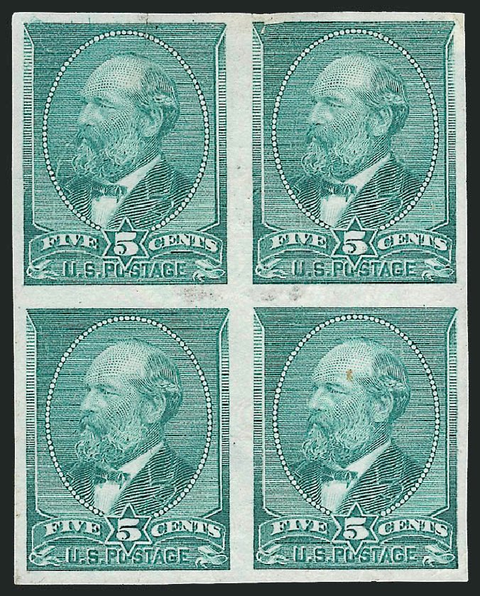 US Stamp Values Scott # 205: 1882 5c Garfield. Robert Siegel Auction Galleries, Oct 2010, Sale 997, Lot 5034