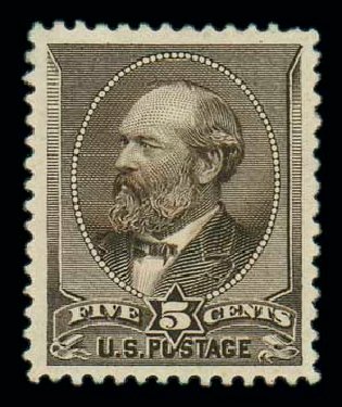 US Stamp Price Scott Catalog 205 - 1882 5c Garfield. Matthew Bennett International, Oct 2007, Sale 320, Lot 483